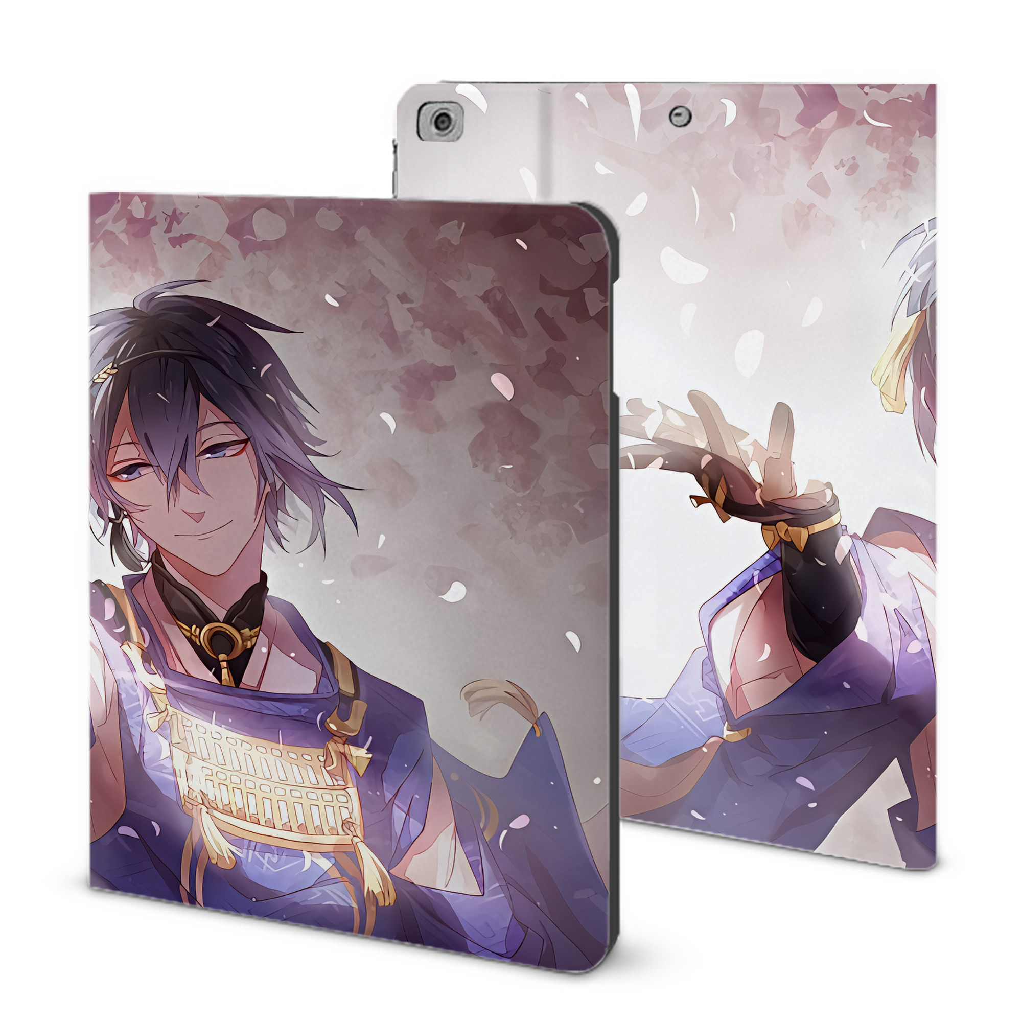 （画像用） 刀剣乱舞 Touken Ranbu IPad ケース ブック型 PUレザー TPU 耐衝撃 軽量 薄型 ペン収納なし 全面保護 IPad 各モデル対応